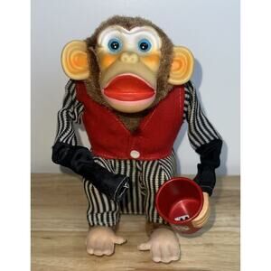Cragstan Japan - CRAP SHOOTING MONKEY BATTERY OPERATED, Working, 1950's-60's